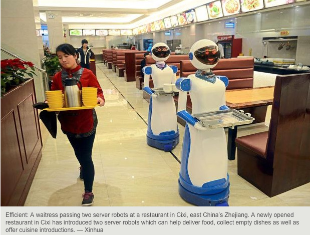 レストラン、ショップ、いろいろなところにロボットが出てきた中国（http://www.thestar.com.my/）